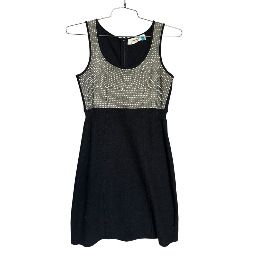 ANTHROPOLOGIE Sparrow‎ 100% Merino Wool Sheath Dress Womens S Sleeveless Black